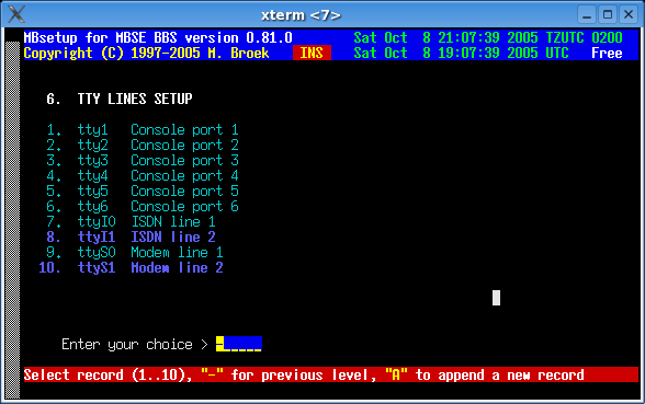 Overview of tty ports